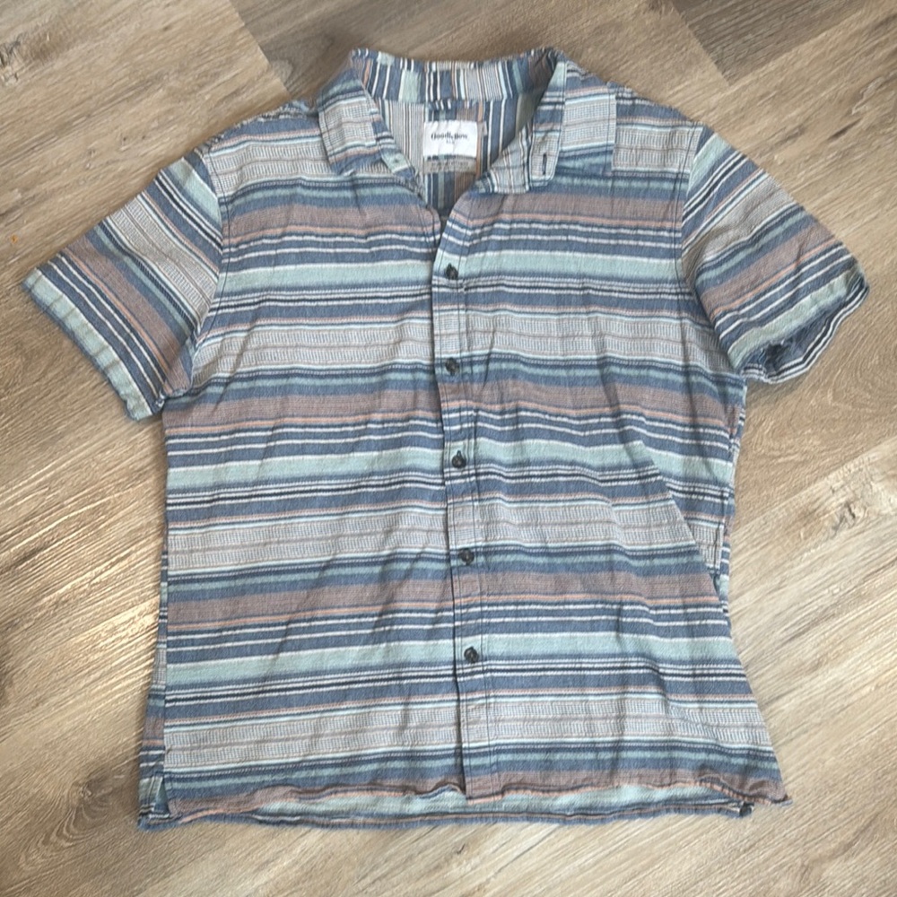 Goodfellow Men's Striped Shirt- Large